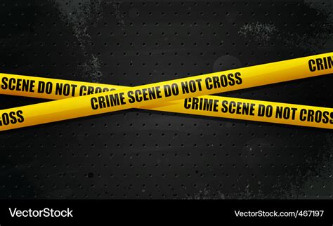 Crime scene tape on black Royalty Free Vector Image