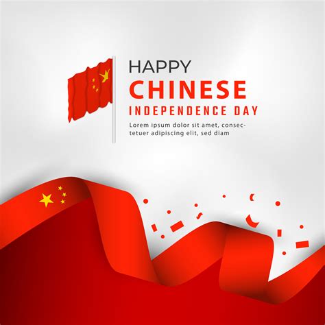 Happy Chinese National Day Celebration Vector Design Illustration. Template for Poster, Banner ...