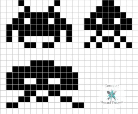 DIY 8 Bit Wall Art! | Nerdy Crafts! | Space invaders art, Pixel art pattern, 8 bit