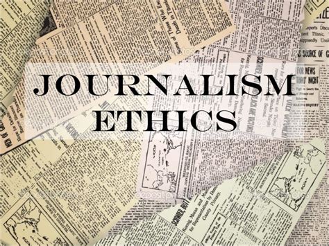 Journalism ethics