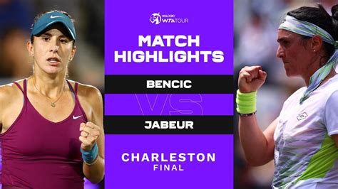 Belinda Bencic vs. Ons Jabeur | 2023 Charleston Final | WTA Match ...