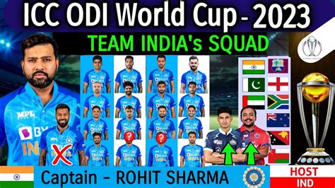 ICC World Cup 2023 - Team India Squad | ODI World Cup 2023 Team India ...