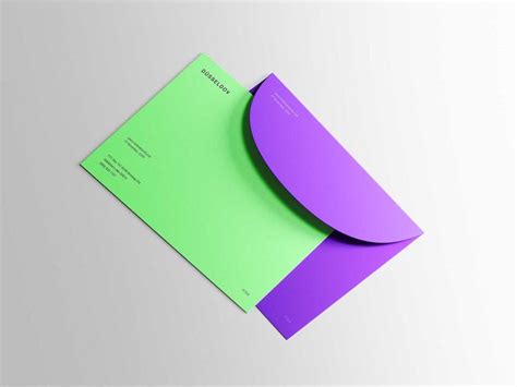 Postcard Mockup with Envelope | Free-Mockup.com