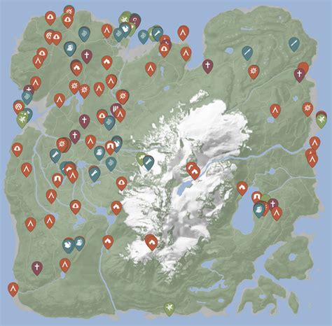 Sons Of The Forest Items, Caves And POI Locations on the Map