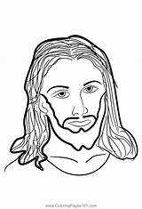 Jesus Christ Coloring Page For Kids  Free Christianity Printable sketch template