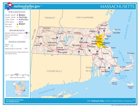 Large detailed map of Massachusetts state. Massachusetts state large ...