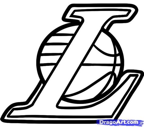 How to Draw the Lakers, the Lakers Logo, Step by Step, Sports, Pop Culture, FREE Online Drawing ...