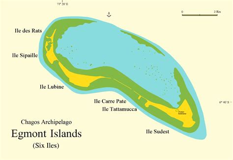 Map of Egmont Islands or Six Iles in the Chagos Archipelago | Chagos ...