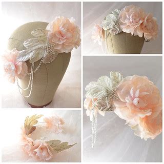 Pink wedding crown, bridal headpiece, floral crown, flappe… | Flickr