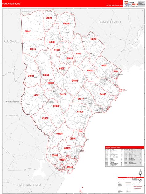 York County Va Zip Code Wall Map Red Line Style By Marketmaps | Images and Photos finder