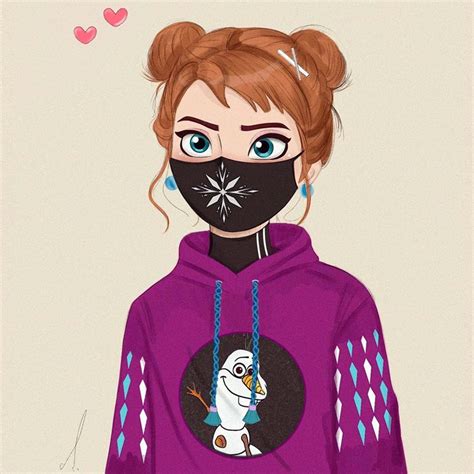 Disney Princess wears face masks - cute art and profile pictures - YouLoveIt.com