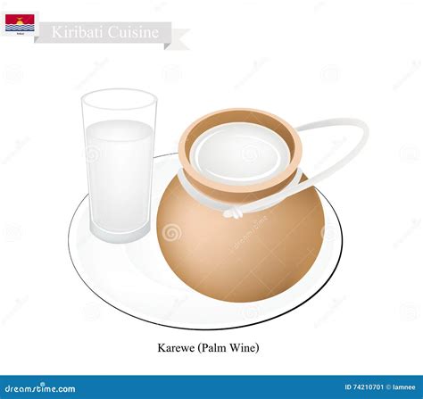 Palm Wine Or Coconut Toddy, A Famous Beverage In Tuvalu Cartoon Vector | CartoonDealer.com #76820877