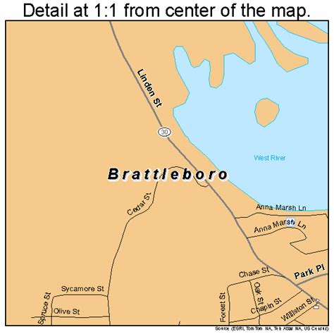 Brattleboro Vermont Street Map 5007975