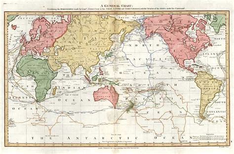 James Cook Map | Vintage World Maps