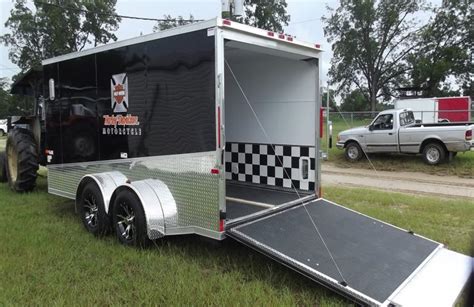 7x14 Tandem Axle Custom Harley Davidson Branded - Motorcycle Trailer | Triple A TrailersTriple A ...