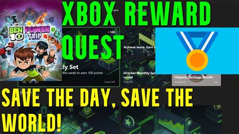 Save the day, Save the World! - Xbox Reward Quest (Get 3 achievements in the any of game stated ...