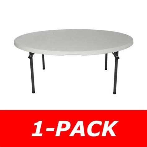 Lifetime Round Folding Table 22970 60-inch White Granite Singe Pack