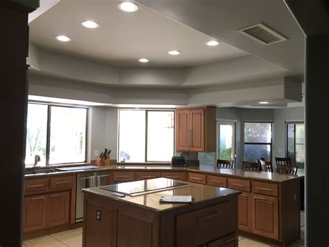 Installed 4000k LED's in a kitchen with a dimmer. | Kitchen lighting, Led recessed lighting, Led ...