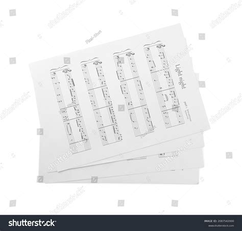 Music Sheets On White Background Stock Photo 2087542000 | Shutterstock