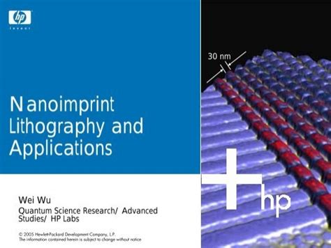 Nanoimprint lithography and applications