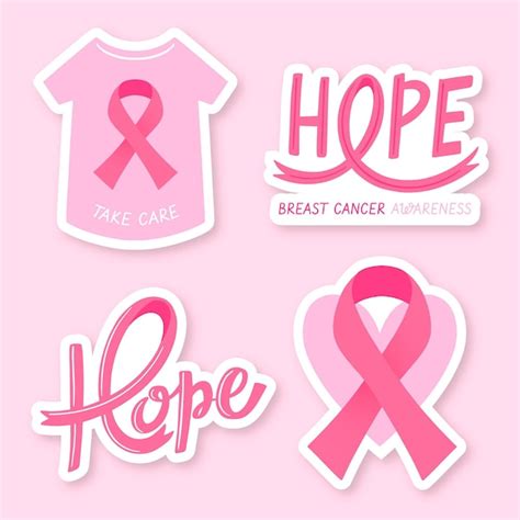 Premium Vector | Collection of cancer awareness month labels