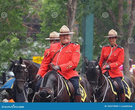 Royal Canadian Mounted Police on Horseback Editorial Stock Image ...