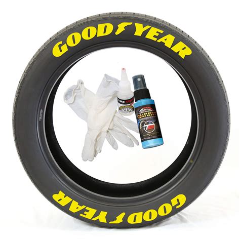 Buy Tire Stickers Goodyear with Wing Foot - DIY Permanent Rubber Tire ...