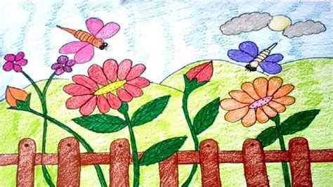 Easy Simple Garden Drawing For Kids : See more ideas about drawings, easy drawings, drawing for ...