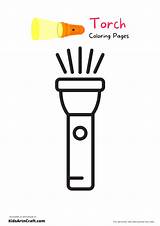 Flashlight Coloring Page sketch template