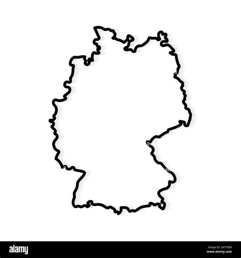 outline of Germany map- vector illustration Stock Vector Image & Art - Alamy