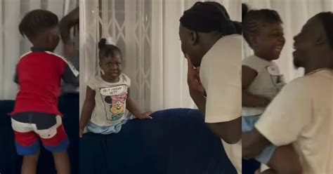 Adorable Family Video of Stonebwoy, His daughter CJ, and Son Bonding ...