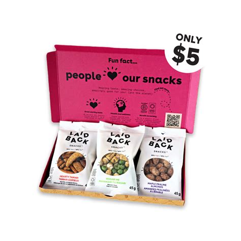 Try a Sample Box of best sellers - Laid Back Snacks