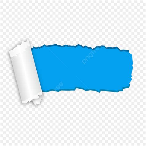 Torn Paper Clipart Hd PNG, White Blue Torn Paper Title Box, Torn Paper, Paper, Scraps Of Paper ...