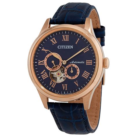 Citizen Automatic Blue Dial Blue Leather Men's Watch NP1023-17L ...