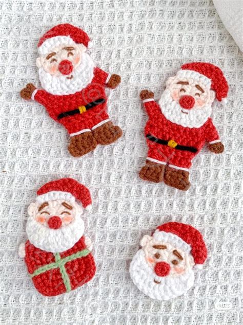 SANTA CLAUS – Crochet Applique – Free crochet pattern – Carmen Crochet