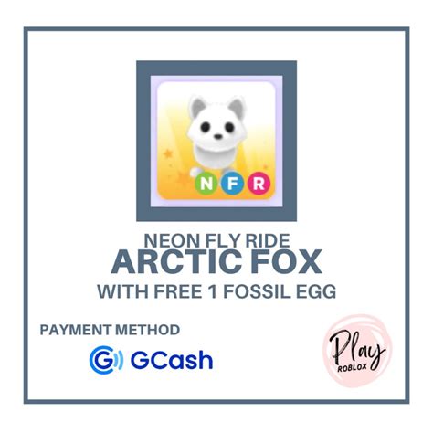 Adopt Me - NFR Arctic Fox / Neon Fly Ride Arctic Fox, Hobbies & Toys ...