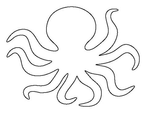 Octopus pattern. Use the printable outline for crafts, creating stencils, scrapbooking, and more ...