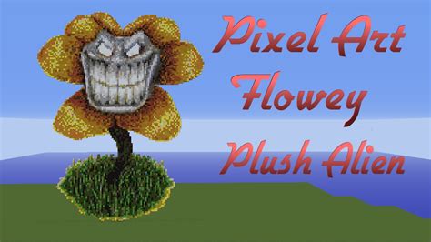 Minecraft Pixel Art SpeedBuild | Flowey | Undertale - YouTube