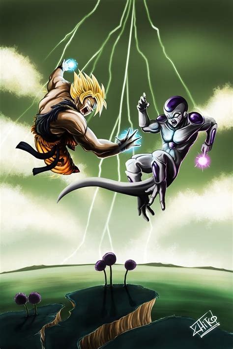 Goku SS1 VS Frieza Final Form | Goku vs, Goku vs frieza, Goku