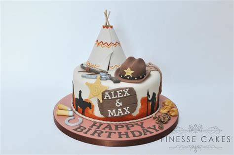 Wild West Birthday Cake - Decorated Cake by Sue Field - CakesDecor