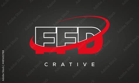 FFD creative letters logo with 360 symbol Logo design Stock Vector ...