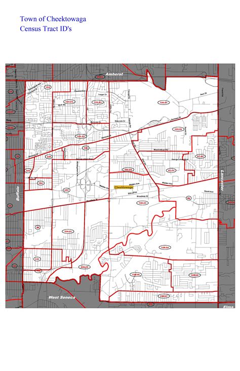 Map of Cheektowaga indicating Census Tracts | Erie County Legislature