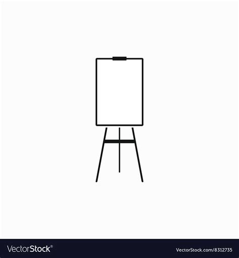 Blank flip chart icon simple style Royalty Free Vector Image