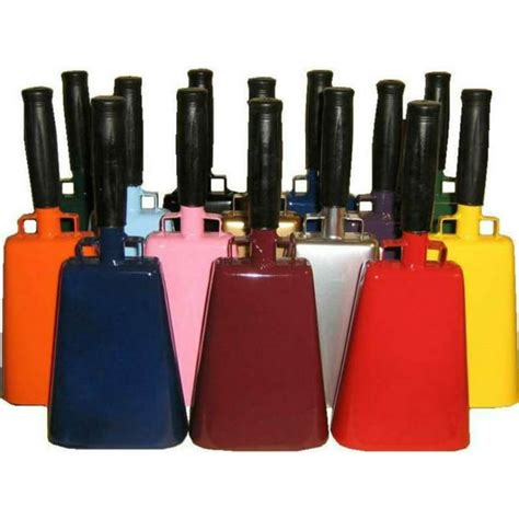 Various Sizes and Team Colors Cowbell with Stick Grip Handle Bell for Cheering at Sporting ...