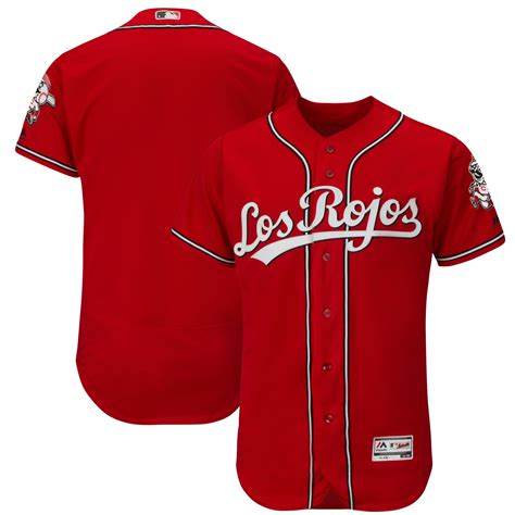 Cincinnati Reds Majestic Alternate Los Rojos Flex Base Authentic Collection Team Jersey - Scarlet