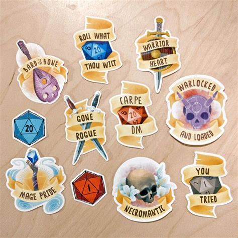 D&D RPG and Fantasy Class 10cm Vinyl Stickers. 9 Designs: | D&d dungeons and dragons, Dungeons ...