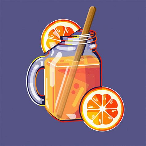 Orange juice illustration | Векторная иллюстрация, Абстрактное, Художества