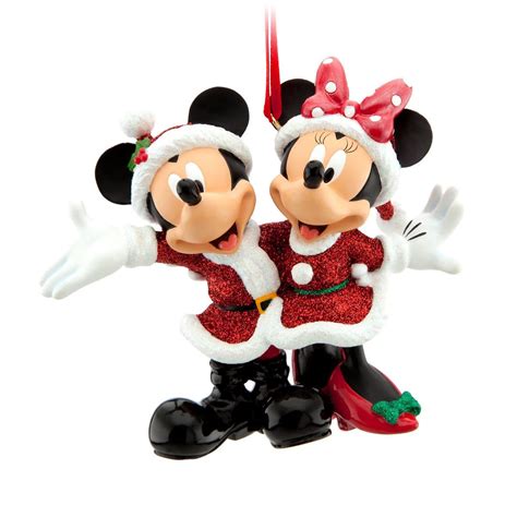 Mickey and Minnie Ornament | Disney Store | Mickey christmas, Minnie ...