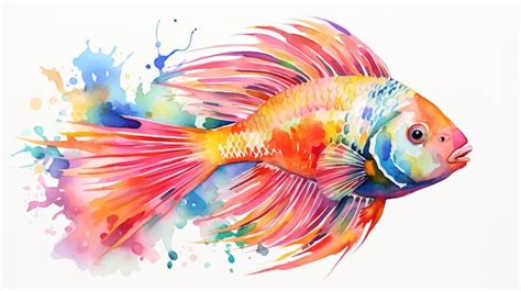 Premium AI Image | Watercolor Vibrant Tropical Fish