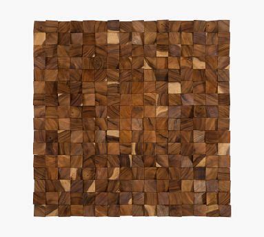 Block Wooden Square Handcrafted Wall Art | Pottery Barn